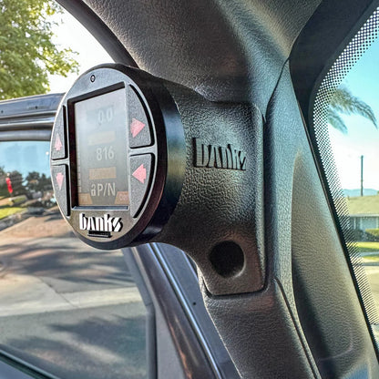 Banks Power 63371 upper iDash stealth gauge pod for 2018-2023 Jeep JL and Gladiator grab handle mount