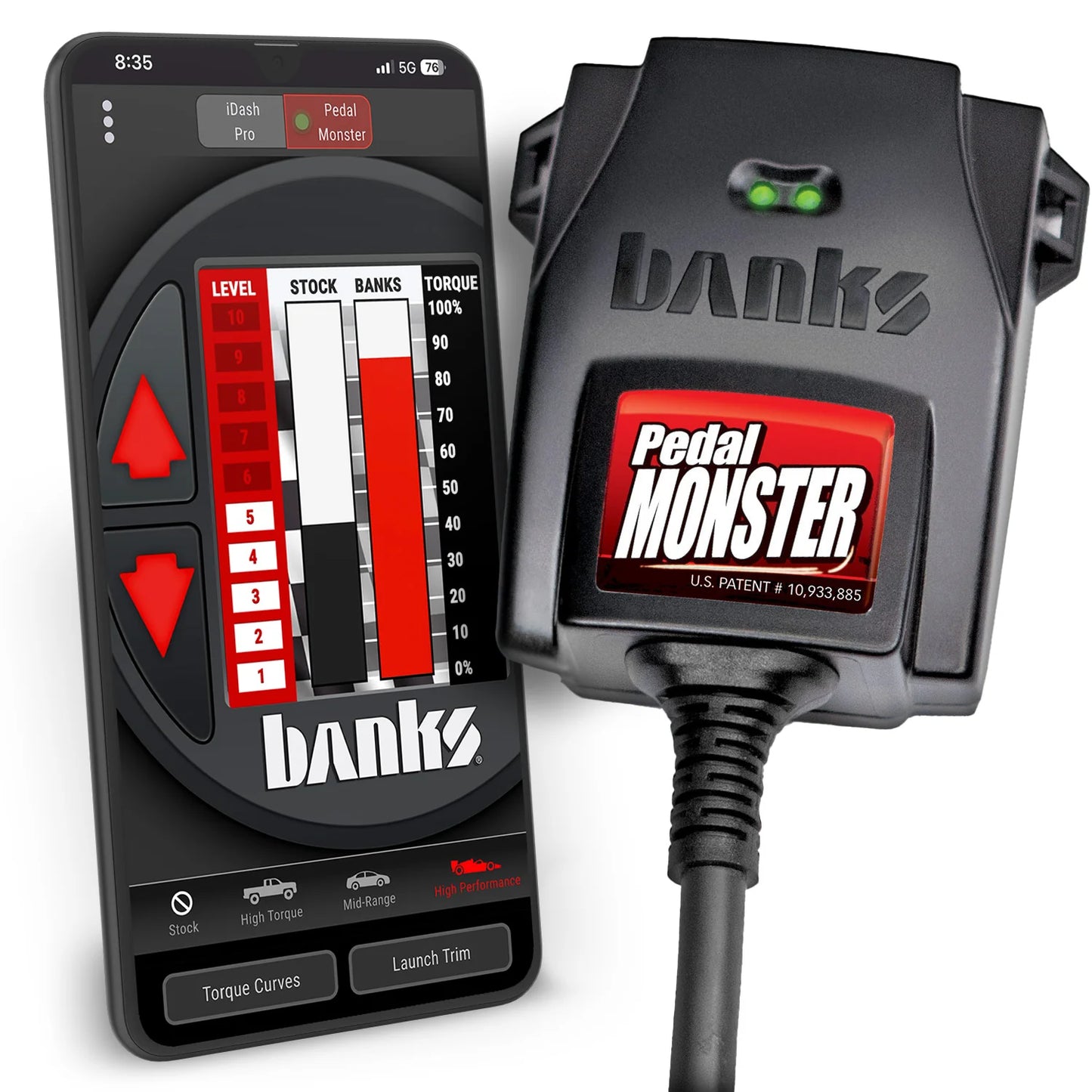 Banks Power 64320-C Pedal Monster throttle controller for 2007.5-2019 Silverado Sierra 2500 3500 6.6L Duramax