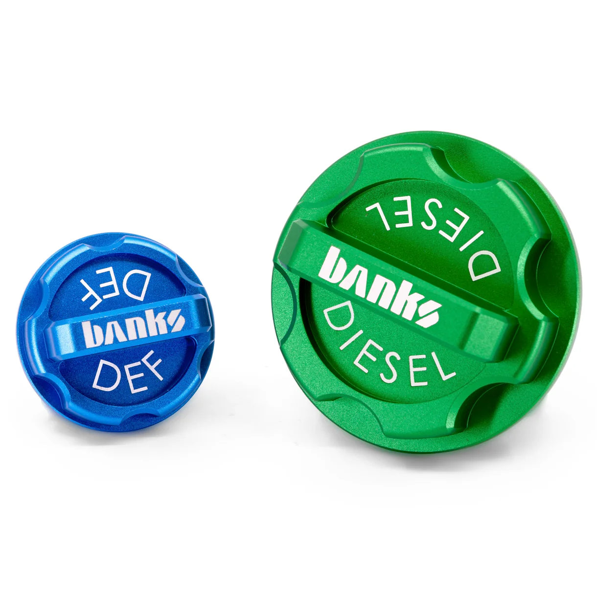 Banks Power 66700 billet DEF and fuel cap kit for 2019-2026 RAM 1500 2500 3500 diesel