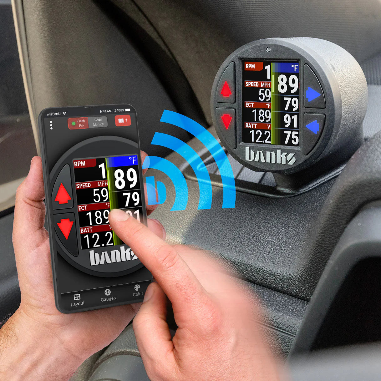 Banks Power 66712 iDash Pro expansion gauge 52mm universal CAN OBDII digital display