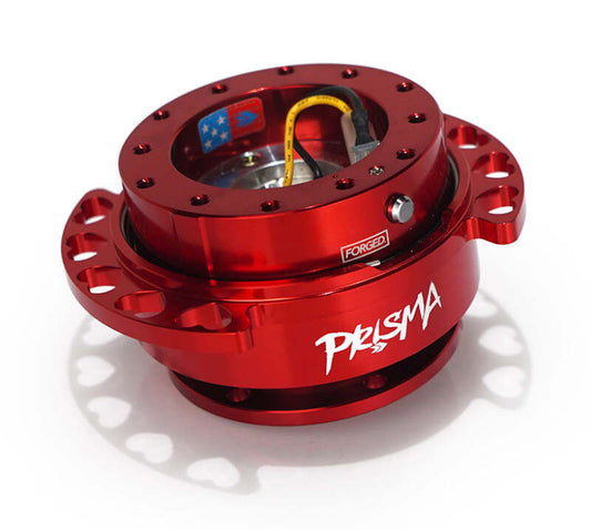 NRG Quick Release Kit - Red Body/ Red Heart Cutout Ring - SRK-222RD-RD