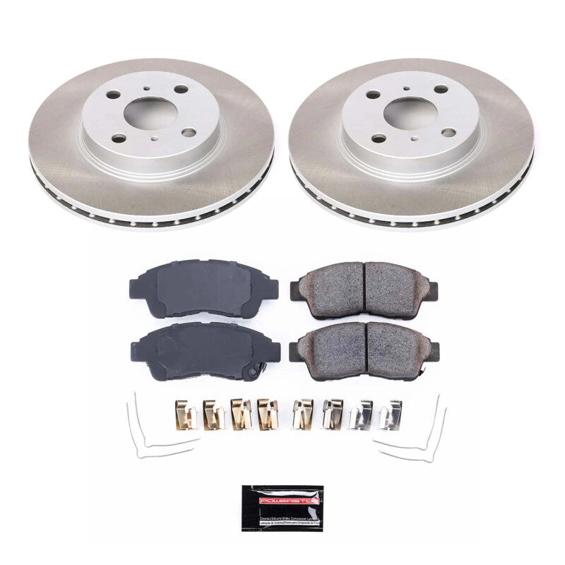 Power Stop 93-97 Toyota Corolla Front Semi-Coated Rotor Kit PowerStop