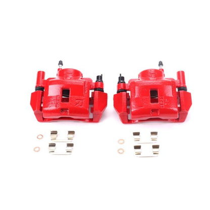 Power Stop 00-02 Mazda 626 Front Red Calipers w/Brackets - Pair PowerStop