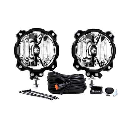 KC HiLiTES 6in. Pro6 Gravity LED Light 20w Single Mount Spot Beam (Pair Pack System) KC HiLiTES