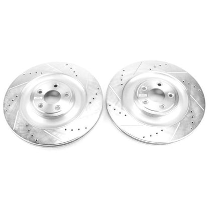 Power Stop 14-19 Jaguar F-Type Rear Evolution Drilled & Slotted Rotors - Pair PowerStop