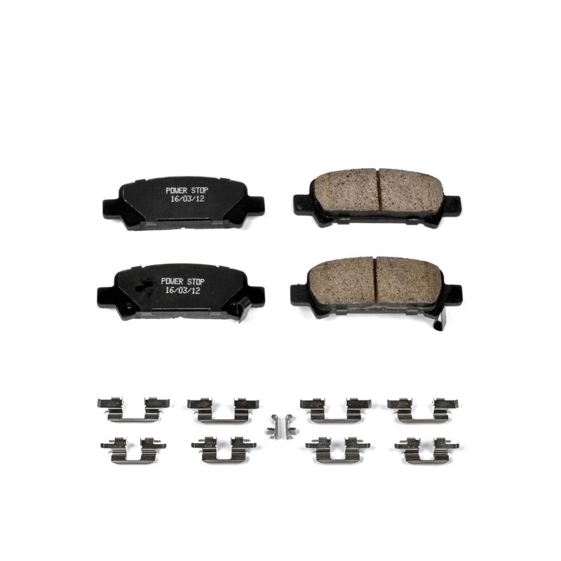 Power Stop 03-06 Subaru Baja Rear Z17 Evolution Ceramic Brake Pads w/Hardware PowerStop