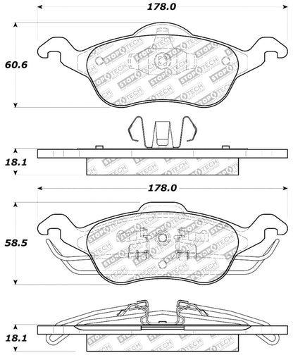 StopTech Street Disc Brake Pads - 305.08160 Stoptech