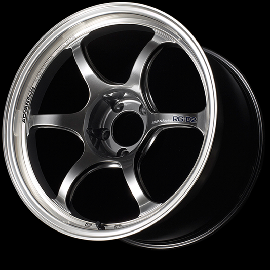 ADVAN Racing RG-D2 17x7.5 +35 4x98 Wheel - Machining & Racing Hyper Black - YAT7F35SHB