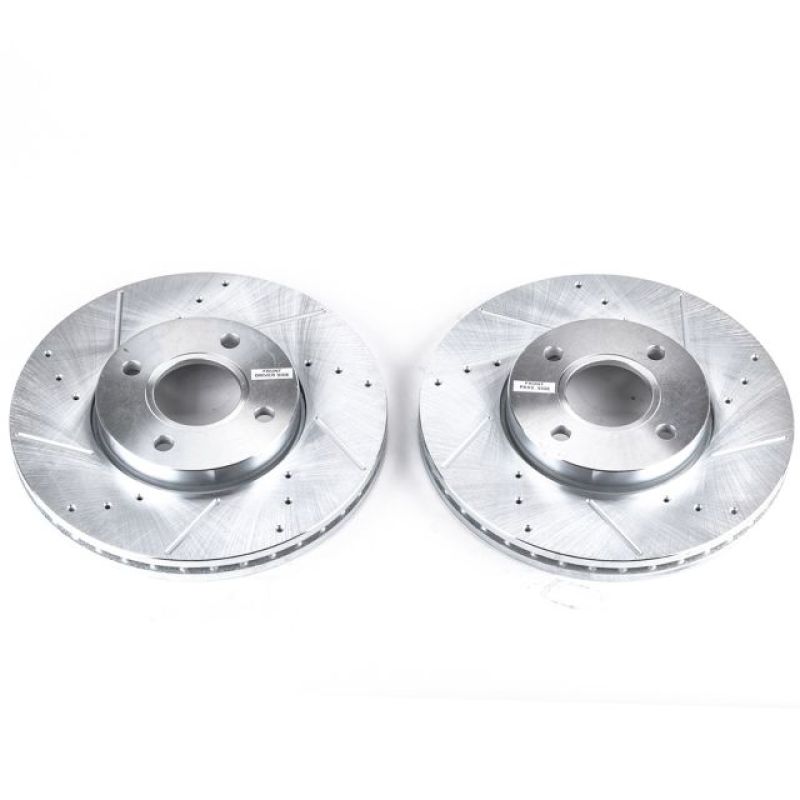Power Stop 05-07 Ford Focus Front Evolution Drilled & Slotted Rotors - Pair PowerStop