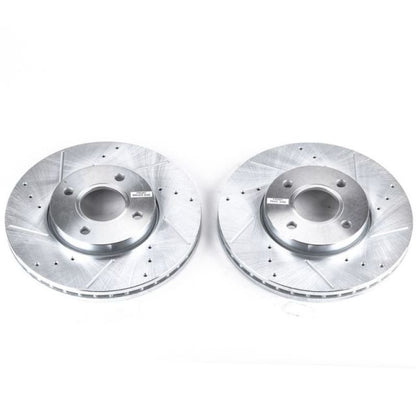 Power Stop 05-07 Ford Focus Front Evolution Drilled & Slotted Rotors - Pair PowerStop