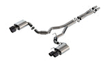 Borla 2024 Ford Mustang GT 5.0L V8 3 in S-Type Catback Non-Active Exhaust- Carbon Fiber Quad Tip