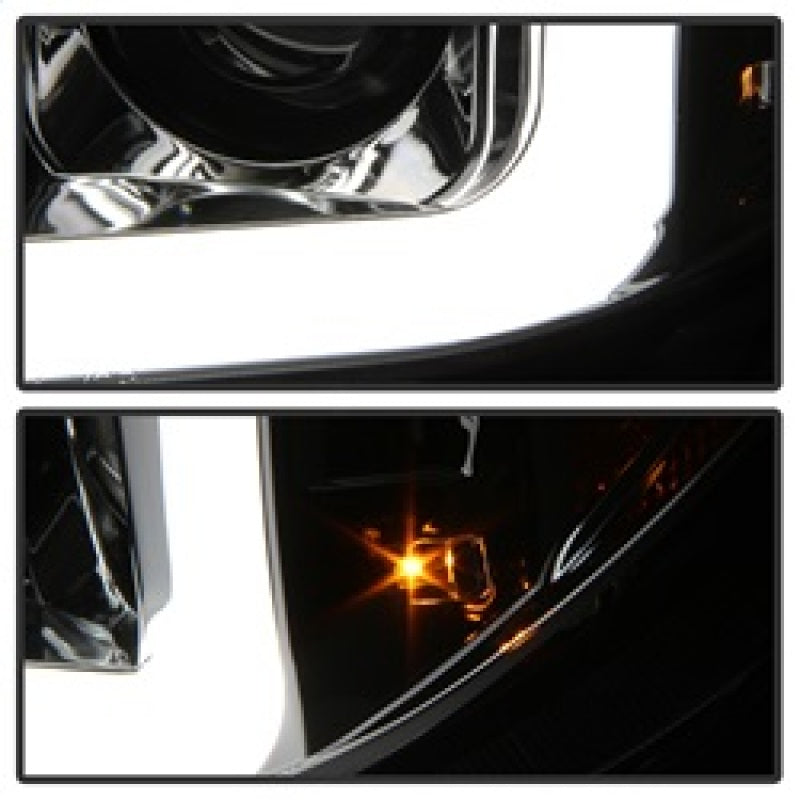 Spyder 07-13 Toyota Tundra V2 Light Bar DRL Projector Headlights - Chrome (PRO-YD-TTU07V2-LB-C) SPYDER