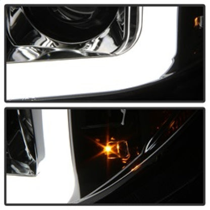 Spyder 07-13 Toyota Tundra V2 Light Bar DRL Projector Headlights - Chrome (PRO-YD-TTU07V2-LB-C) SPYDER