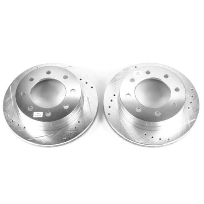 Power Stop 2003 Chevrolet Silverado 1500 HD Rear Evolution Drilled & Slotted Rotors - Pair PowerStop