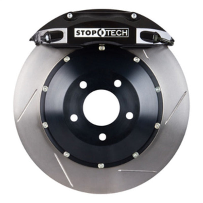 StopTech 91-05 Acura NSX Rear BBK w/Black ST-40 Calipers Slotted 328x28mm Rotors Pads SS Lines Stoptech