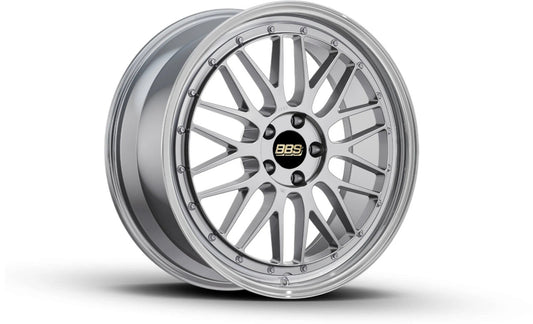 BBS LM 18x8 5x112 ET45 Diamond Silver Center / Diamond Cut Lip Wheel PFS/Clip Required LM430DSPK