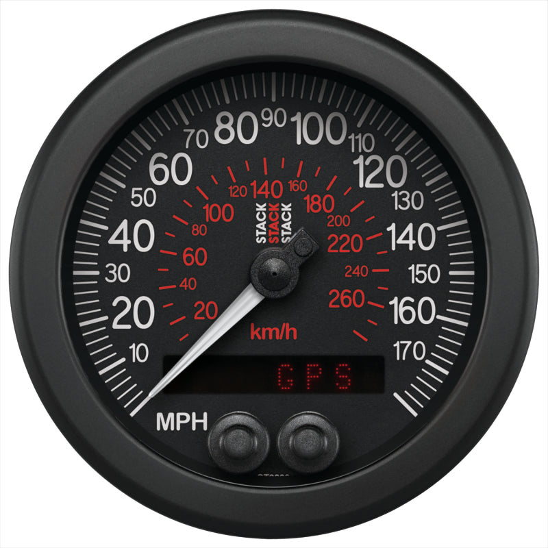 Autometer Stack Instruments 88mm 0-180 MPH 290 KM/H GPS Speedometer - Black ST3803