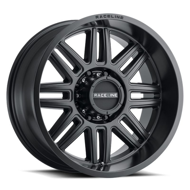 Raceline 948B Split 17x8.5in / 5x139.7 BP / 0mm Offset / 106.5mm Bore - Satin Black Wheel