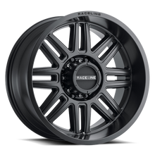 Load image into Gallery viewer, Raceline 948B Split 17x8.5in / 6x139.7 BP / 0mm Offset / 106.1mm Bore - Satin Black Wheel