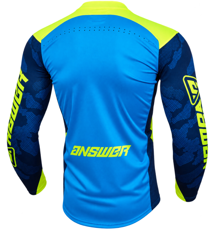 Answer  Elite Camo Jersey Cyan/Hyper Acid/Black - Small