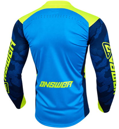 Answer  Elite Camo Jersey Cyan/Hyper Acid/Black - Small
