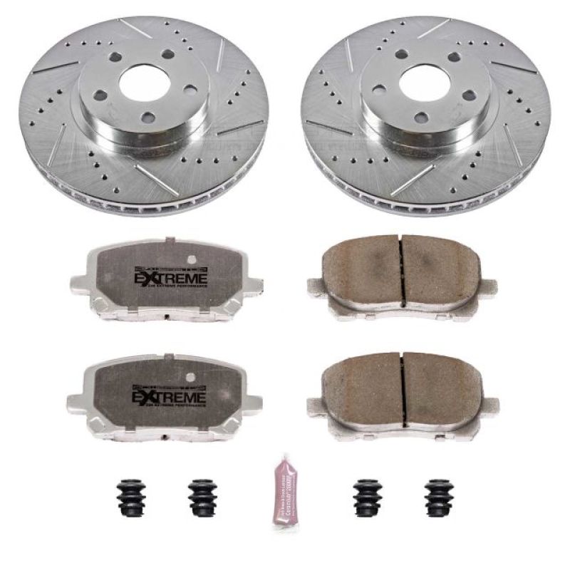 Power Stop 03-08 Pontiac Vibe Front Z26 Street Warrior Brake Kit PowerStop