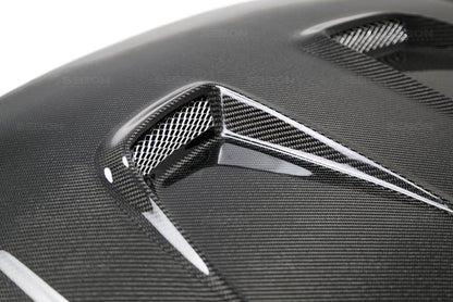 Seibon MR-style carbon fiber hood for 2016-2021 Honda Civic 2DR/4DR - HD16HDCV-MR