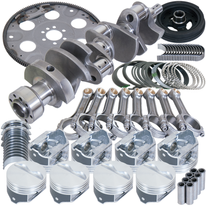 Eagle Chevy 350 1Pc 3.750in Crank 5.700in I-Beam Rods 4.030in Pistons 153 Tooth FP Balanced Assembly