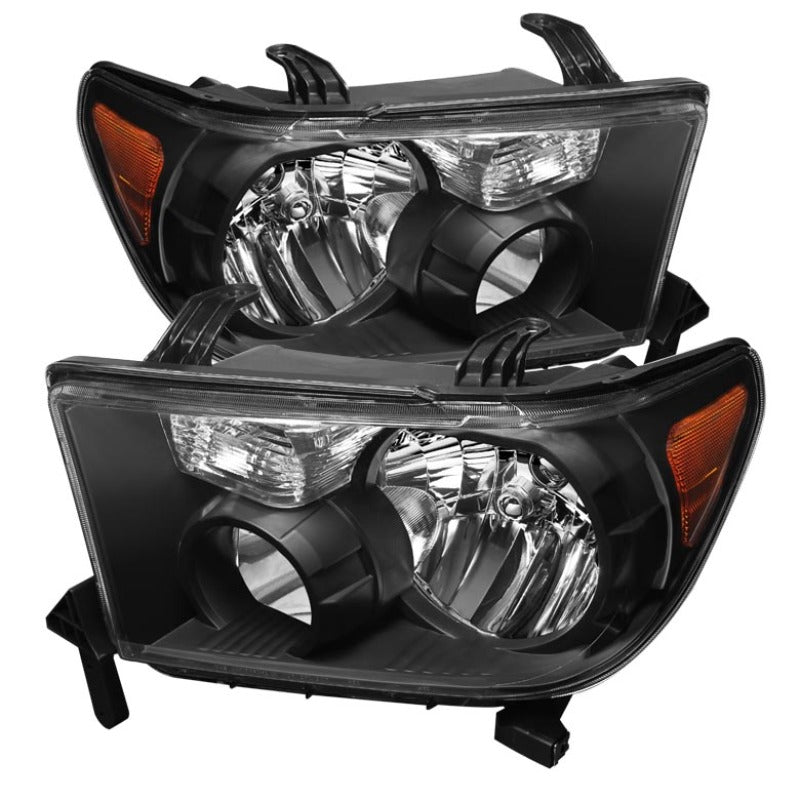 Xtune Toyota Tundra 07-13 / Toyota Sequoia 08-13 OEM Style Headlights Black HD-JH-TTU07-AM-BK SPYDER