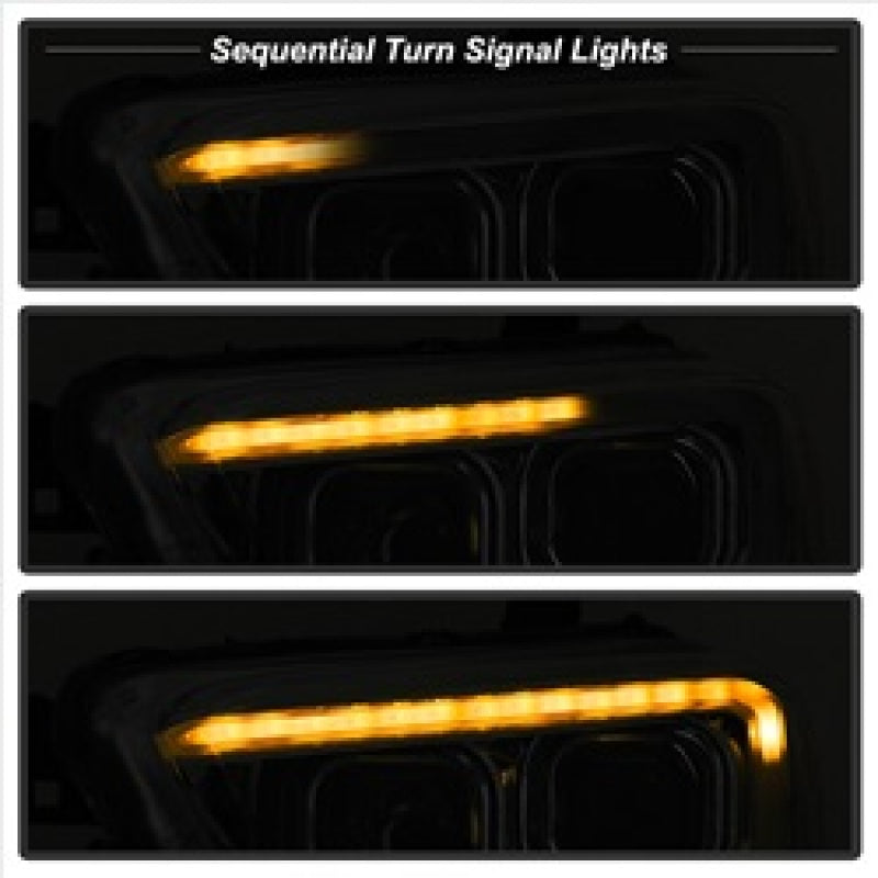 xTune Toyota Tacoma 16-18 DRL Light Bar Projector Headlights - Chrome PRO-JH-TTA16-LBDRL-C SPYDER