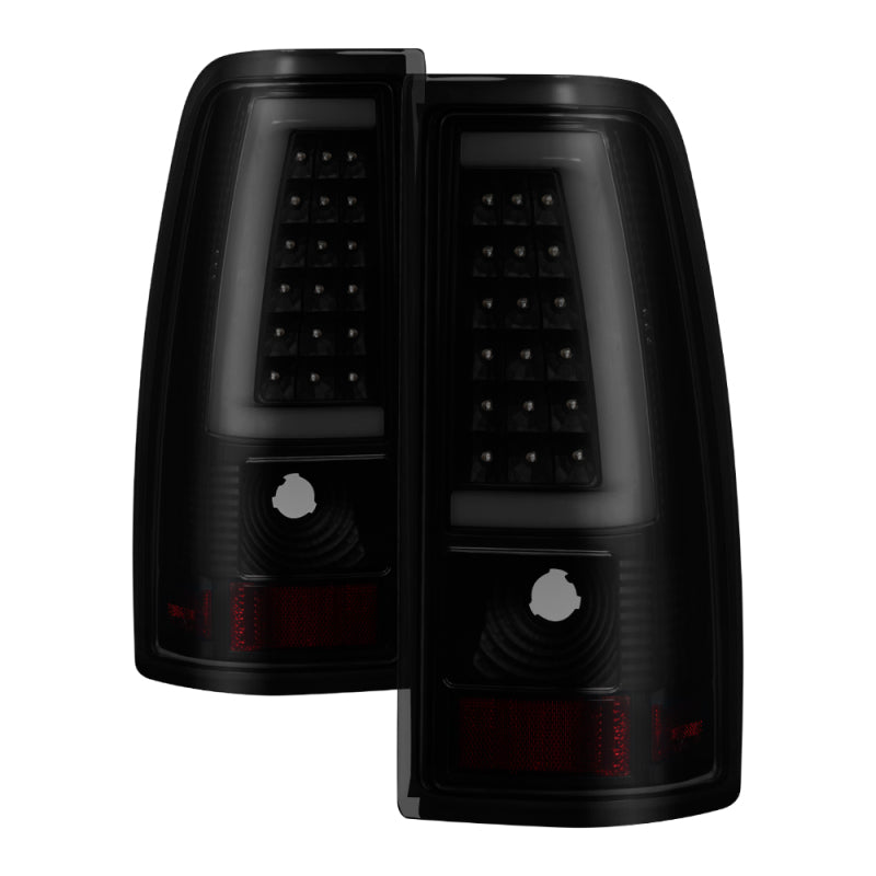 xTune Chevy Silverado 1500/2500/3500 99-02 Version 3 Tail Lights Black Smoke ALT-ON-CS99V3-LBLED-BSM SPYDER