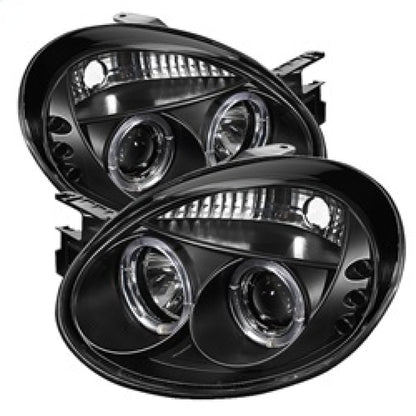 Spyder Dodge Neon 03-05 Projector Headlights LED Halo LED Black High H1 Low H1 PRO-YD-DN03-HL-BK SPYDER