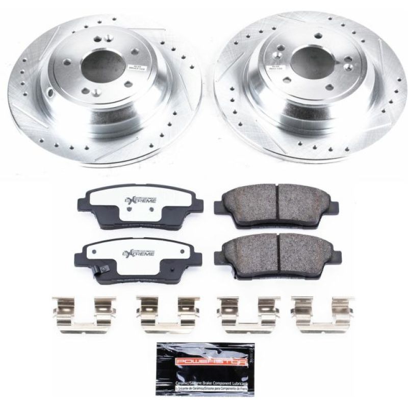 Power Stop 17-18 Genesis G80 Rear Z26 Street Warrior Brake Kit PowerStop