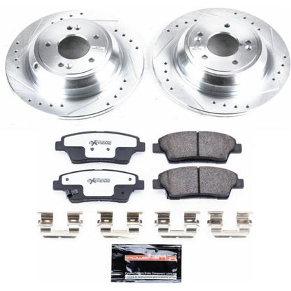 Power Stop 17-18 Genesis G80 Rear Z26 Street Warrior Brake Kit PowerStop