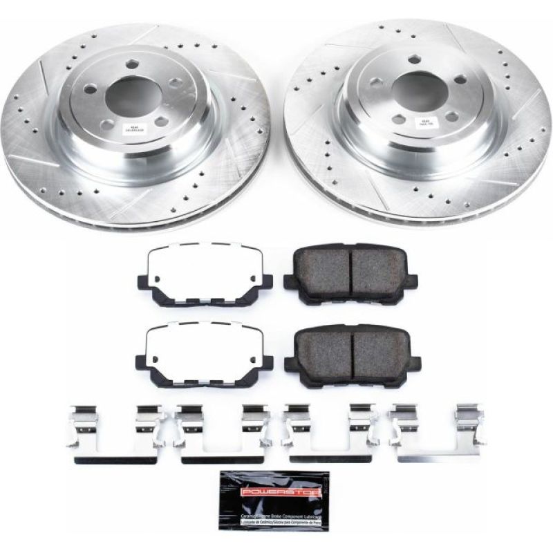 Power Stop 14-19 Dodge Charger Rear Z26 Street Warrior Brake Kit PowerStop