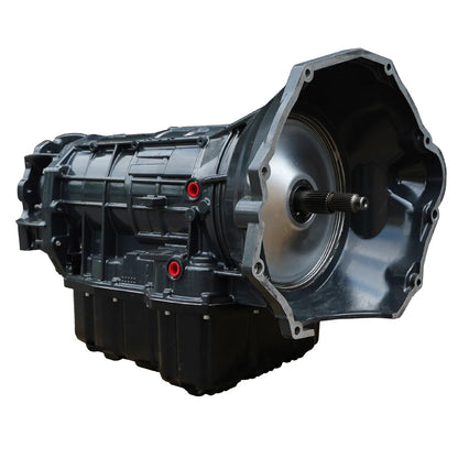 Side profile of BD Diesel 68RFE TowMaster Transmission – part #1064294SS – for 2019–2024 Ram 6.7L Cummins