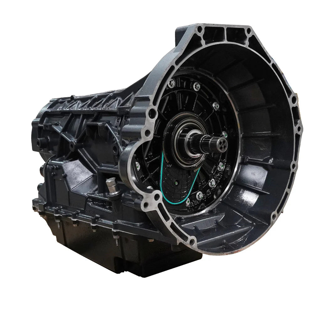BD Diesel 1064622 RoadMaster 10R80 Transmission – front-facing angled right view – 2018–2020 Ford F-150 5.0L V8 (2WD Only, No Converter)