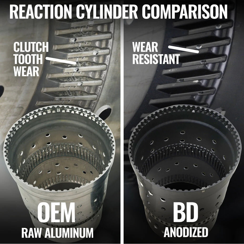 BD Diesel vs OEM reaction cylinder comparison for 10R80 Transmission – 2018–2021 Expedition & Navigator 2WD