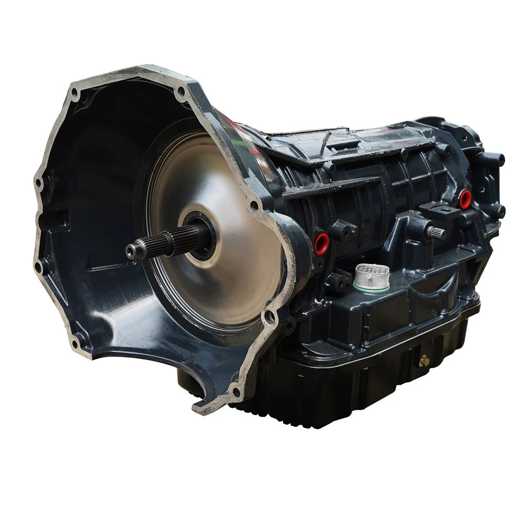 BD Diesel 68RFE Transmission for 2007.5–2018 Ram 6.7L Cummins – front-facing angled left view