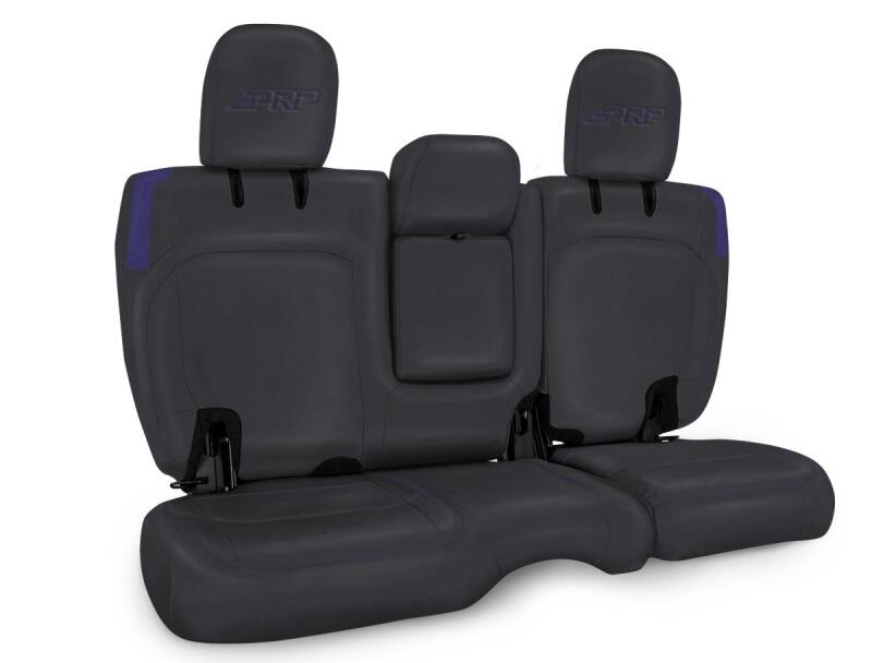 PRP Jeep Wrangler JL Rear Bench CoversU - 4 door with Armrest - Black/Purple B044-08