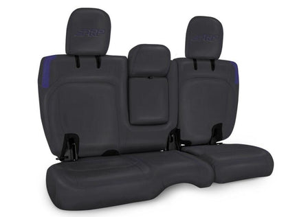 PRP Jeep Wrangler JL Rear Bench CoversU - 4 door with Armrest - Black/Purple B044-08