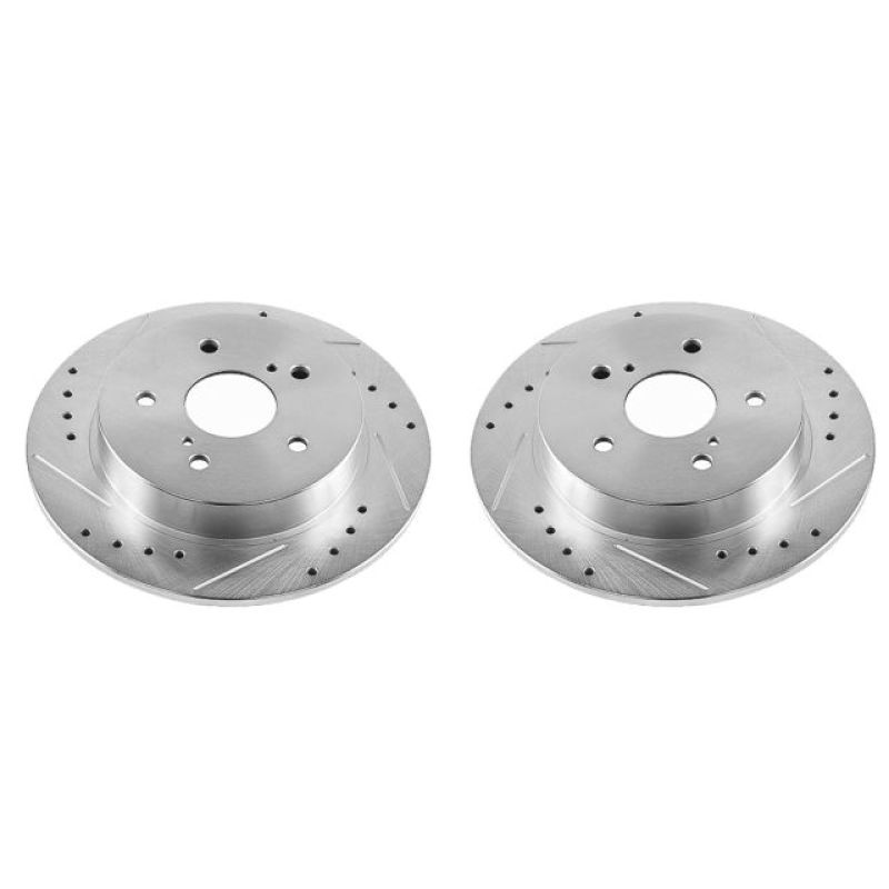 Power Stop 07-13 Suzuki SX4 Rear Evolution Drilled & Slotted Rotors - Pair PowerStop
