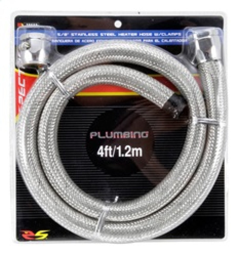 Spectre Stainless Steel Flex Heater Hose Kit 5/8in. Diameter - 4ft. Chrome