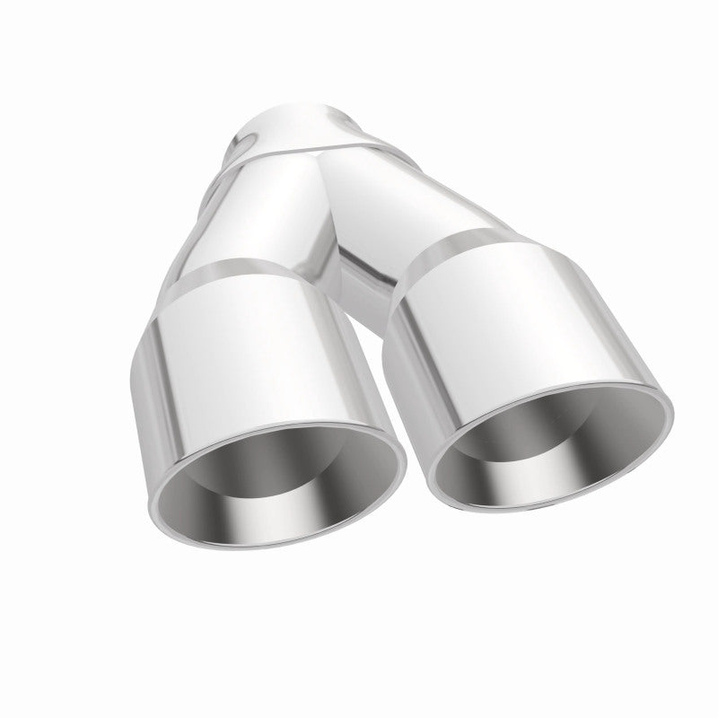 MagnaFlow Double Wall 3in Dual Round Polished Tip 2.25in Inlet Magnaflow