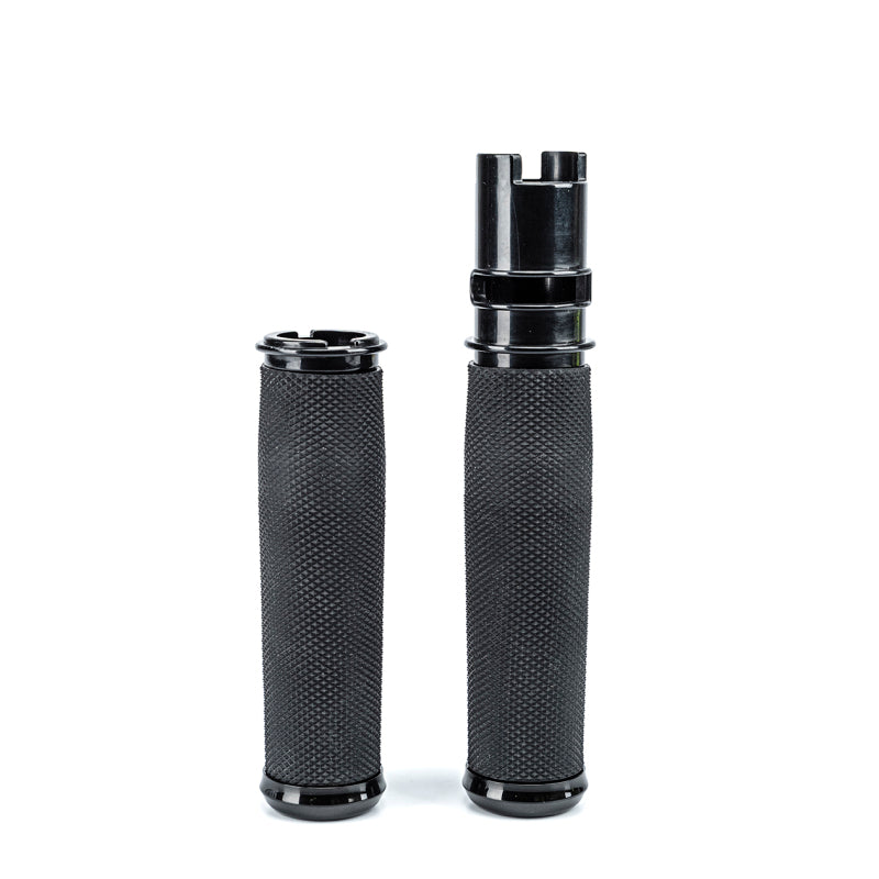 Bikers Choice Billet Aluminum Black Throttle-By-Wire Contour  Grips - 485814