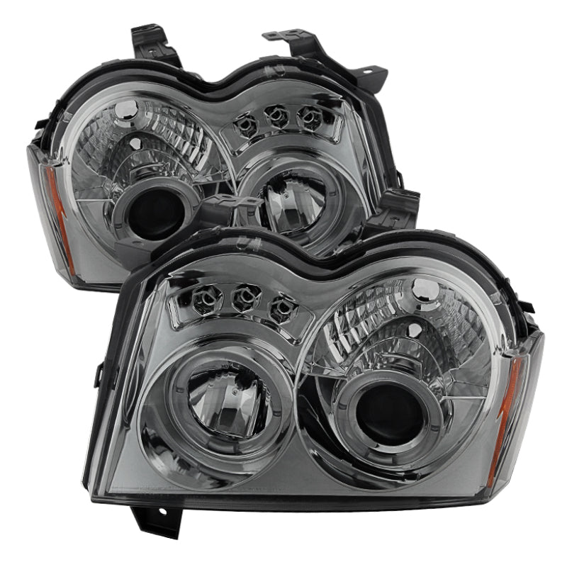 Spyder Jeep Grand Cherokee 05-07 Projector Headlights LED Halo LED Smke PRO-YD-JGC05-HL-SMC SPYDER