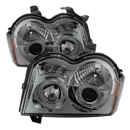 Spyder Jeep Grand Cherokee 05-07 Projector Headlights LED Halo LED Smke PRO-YD-JGC05-HL-SMC SPYDER