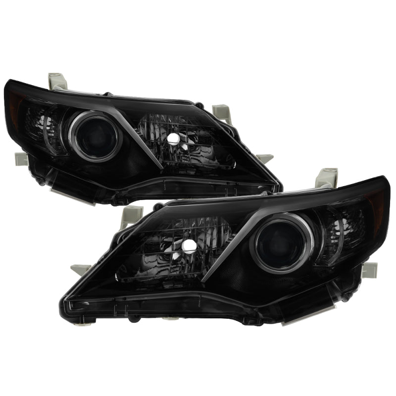 xTune Toyota Camry LE XLE Hybrid Models 12-14 OE Style Headlight - Black Smoke HD-JH-TCAM12-AM-BSM SPYDER