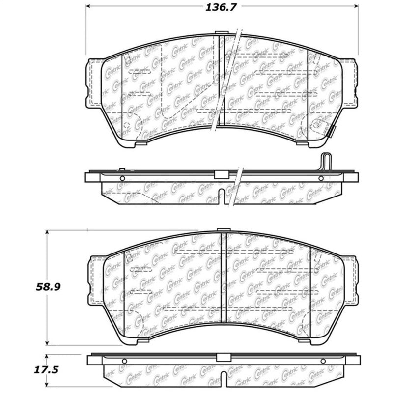 StopTech Premium Ceramic Front Brake Pads - 308.11640 Stoptech