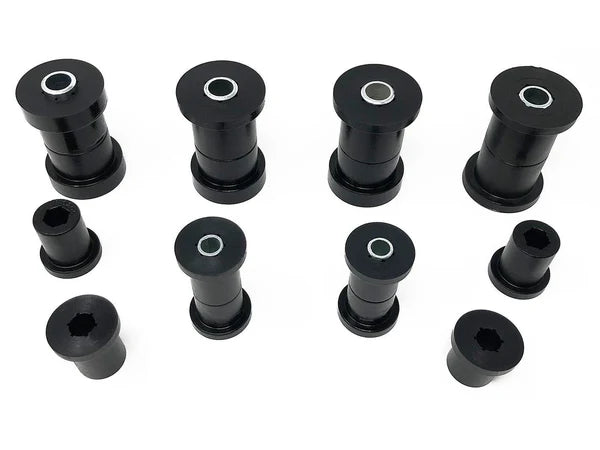 Tuff Country Replacement Front & Rear Leaf Spring Bushings & Sleeves – 1976–1986 Jeep CJ5 / CJ7 4WD (91402)